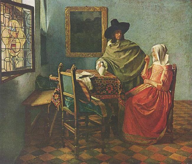 Johannes Vermeer Wine Glass France oil painting art